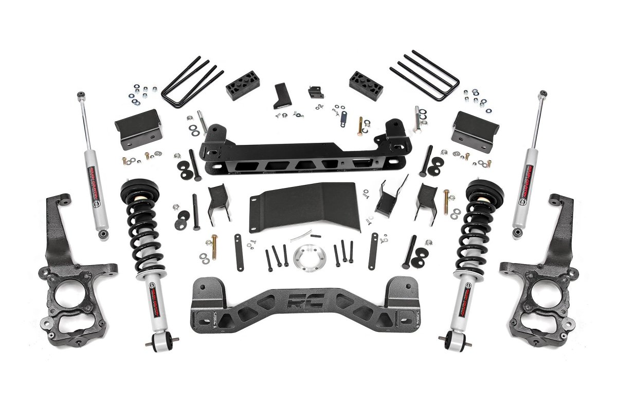 Ford F-150 Suspension Lift Kit - Front + Rear - Rough Country - 4 Inch Lift Kit | N3 Struts - '15-'20